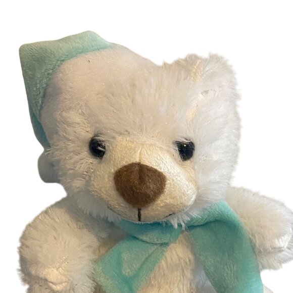 Tom's Toy International 2022 Plush Teddy Bear Santa Hat 6.5" Stuffed Animal - Picture 2 of 6